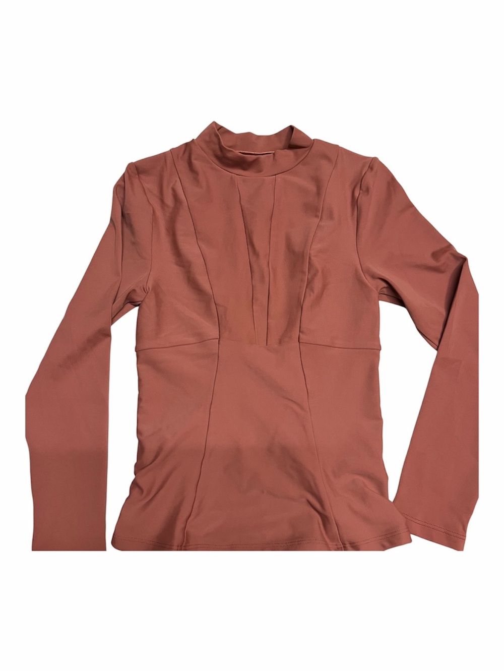 NEW Mikoh Women’s “Lowers” Long Sleeve Rash Guard Swim Shirt in Mauve Nude Pink